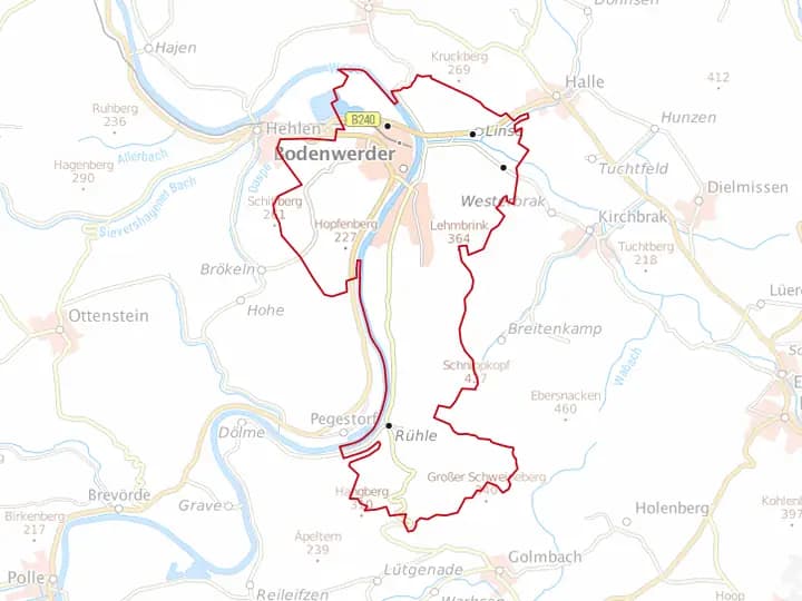 Karte Bodenwerder mit Gemeindegrenze – Niedersachsen Solar