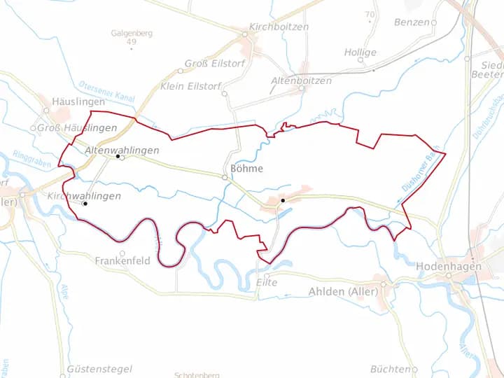 Karte Böhme mit Gemeindegrenze – Niedersachsen Solar